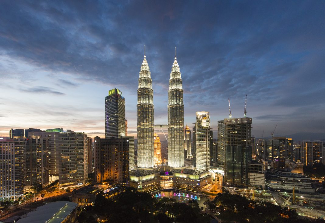 Skyline in the city of Kuala Lumpur, Malaysia