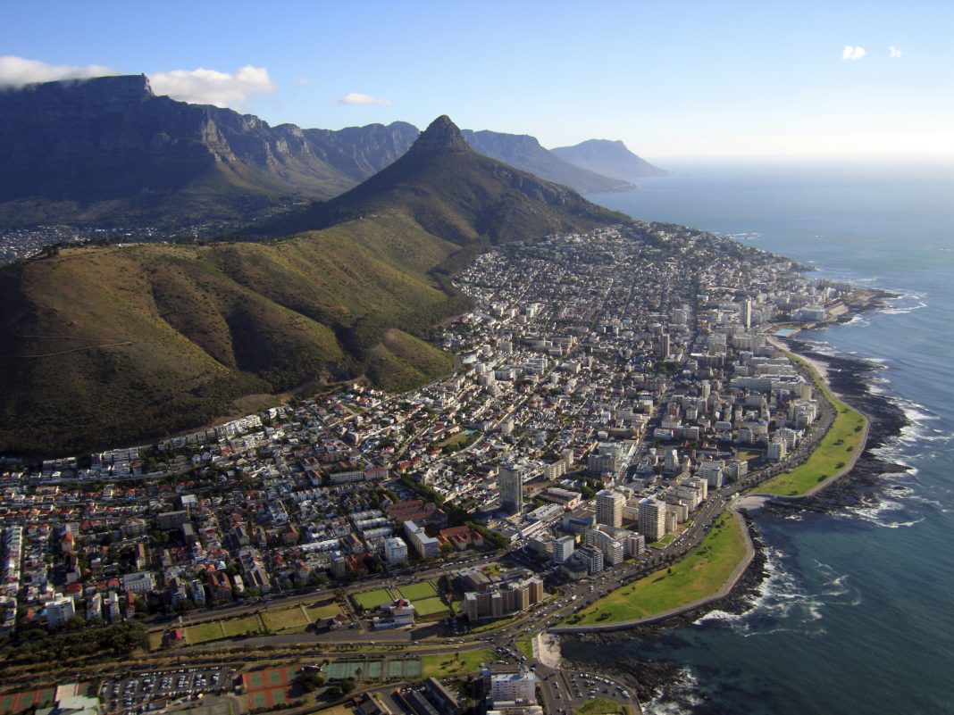 Aerial view of cape town, south Africa