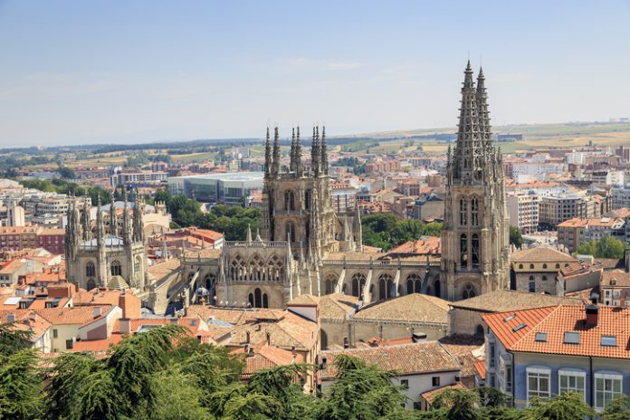 View on the Spanish City of Burgos and the Cathedral