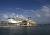 summit, Imposing Carnival Valor Cruise Ship anchored at San Juan harbor