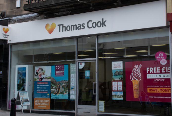 thomas cook india, The front of Thomas Cook Travel Agent store in Murray Place