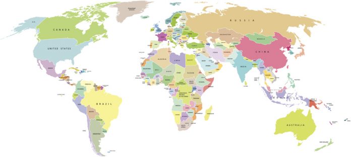 iata travel centre world map